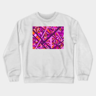 Stained Glass -- Pink and Orange Crewneck Sweatshirt